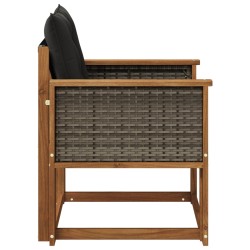 Sofa de milieu extérieur Bois d'Acacia Massif Naturel 583819583819