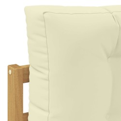 Ensemble de canapés d'extérieur 3 pcs Blanc et crème Polyester 583821583821