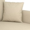 Ensemble de canapés 2 pcs avec coussins Crème Tissu 583823583823