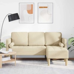 Ensemble de Canapés avec coussin Crème Polyester 583825583825