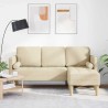 Ensemble de Canapés avec coussin Crème Polyester 583825583825