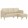 Ensemble de Canapés avec coussin Crème Polyester 583825583825