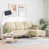 Ensemble de Canapés avec coussin Crème Polyester 583825583825