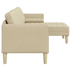Ensemble de Canapés avec coussin Crème Polyester 583825583825