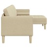 Ensemble de Canapés avec coussin Crème Polyester 583825583825