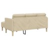 Ensemble de Canapés avec coussin Crème Polyester 583825583825