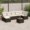 Ensemble de Canapés 8 pcs Marron polyrotin 583826583826