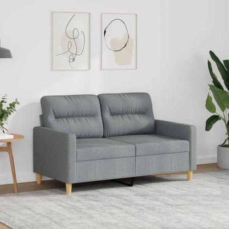 Canapé à 2 places Gris clair 120 cm Tissu 583827583827