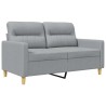 Canapé à 2 places Gris clair 120 cm Tissu 583827583827
