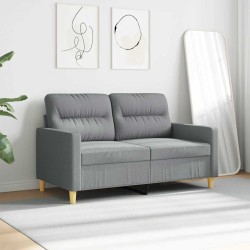 Canapé à 2 places Gris clair 120 cm Tissu 583827583827