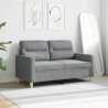 Canapé à 2 places Gris clair 120 cm Tissu 583827583827