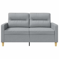 Canapé à 2 places Gris clair 120 cm Tissu 583827583827