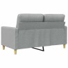 Canapé à 2 places Gris clair 120 cm Tissu 583827583827