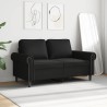 Canapé à 2 places Noir 120 cm Similicuir 583828583828