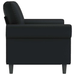 Canapé à 2 places Noir 120 cm Similicuir 583828583828