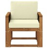 Sofa de milieu extérieur Bois d'Acacia Massif Naturel 583837583837
