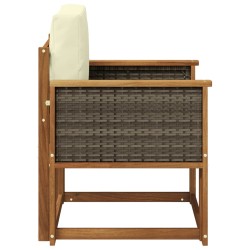Sofa de milieu extérieur Bois d'Acacia Massif Naturel 583837583837