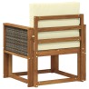 Sofa de milieu extérieur Bois d'Acacia Massif Naturel 583837583837