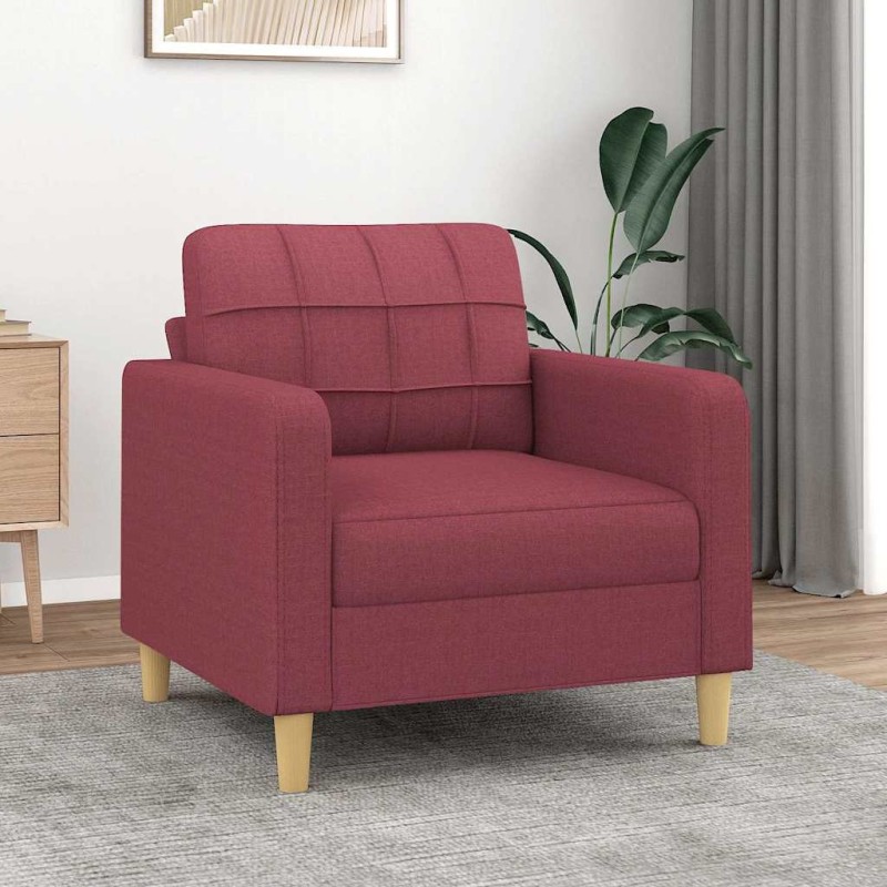 Fauteuil Rouge bordeaux 60 cm Tissu 583839583839