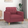 Fauteuil Rouge bordeaux 60 cm Tissu 583839583839
