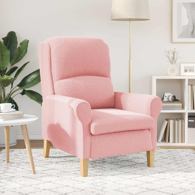 fauteuil Rose Tissu en Sherpa doux 583840583840