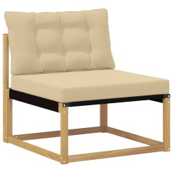 Ensemble de canapés d'extérieur 5 pcs Blanc et Beige 583841583841