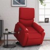 Fauteuil inclinable de massage électrique rouge similicuir 583842583842