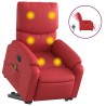Fauteuil inclinable de massage électrique rouge similicuir 583842583842