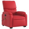 Fauteuil inclinable de massage électrique rouge similicuir 583842583842
