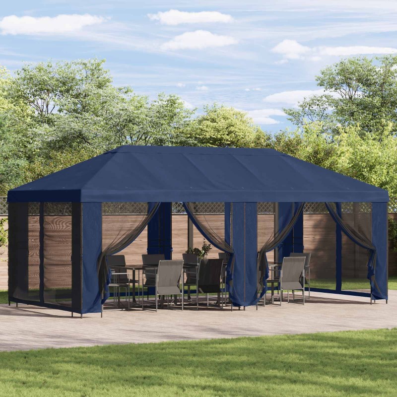Housse de tonnelle avec murs latéraux Bleu 600,5 x 300,5 cm 583843583843