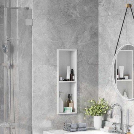 Niche de Douche Blanc 60 x 20 x 9,5 cm Acier inoxydable 583844583844