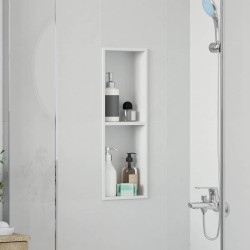 Niche de Douche Blanc 60 x 20 x 9,5 cm Acier inoxydable 583844583844