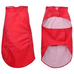 Imperméable pour chien avec bandes réfléchissantes en polyester rouge taille 4XL 583846583846