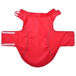 Imperméable pour chien avec bandes réfléchissantes en polyester rouge taille 4XL 583846583846