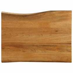 Dessus de table 90x60x2,5 cm bord vivant bois massif manguier 583848583848