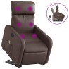 Fauteuil inclinable de massage Marron Similicuir 583852583852
