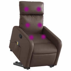Fauteuil inclinable de massage Marron Similicuir 583852583852