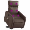Fauteuil inclinable de massage Marron Similicuir 583852583852