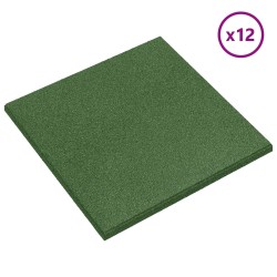 Dalles de Protection Anti-Chute 12 pcs Vert 50 x 50 cm 583854583854