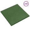 Dalles de Protection Anti-Chute 12 pcs Vert 50 x 50 cm 583854583854