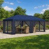 Housse de tonnelle avec murs latéraux 6 x 3 m Bleu Polyester 583855583855