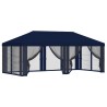 Housse de tonnelle avec murs latéraux 6 x 3 m Bleu Polyester 583855583855
