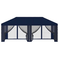 Housse de tonnelle avec murs latéraux 6 x 3 m Bleu Polyester 583855583855