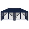 Housse de tonnelle avec murs latéraux 6 x 3 m Bleu Polyester 583855583855