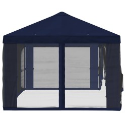 Housse de tonnelle avec murs latéraux 6 x 3 m Bleu Polyester 583855583855