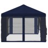 Housse de tonnelle avec murs latéraux 6 x 3 m Bleu Polyester 583855583855