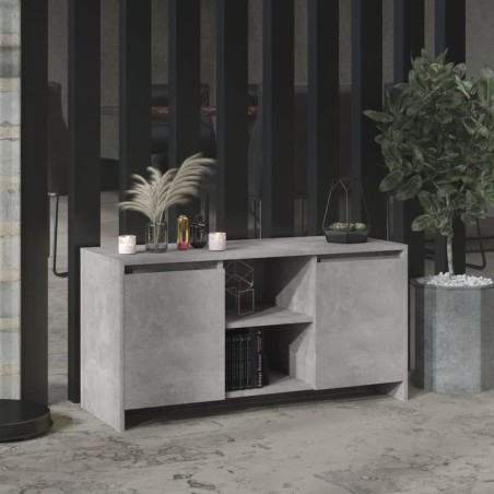 Meuble TV Gris béton 102x37,5x52,5 cm Bois d'ingénierie 583857583857
