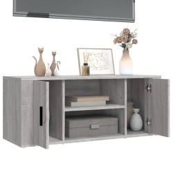 Meuble TV Sonoma gris 100x35x40 cm Bois d'ingénierie 583858583858