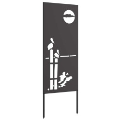 Écran de confidentialité de jardin Fretwork Noir 50 x 140 cm 583865583865