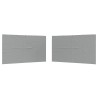 Mur de tente de fête 2 pcs Gris clair 400 x 195 cm PE et acier 583866583866